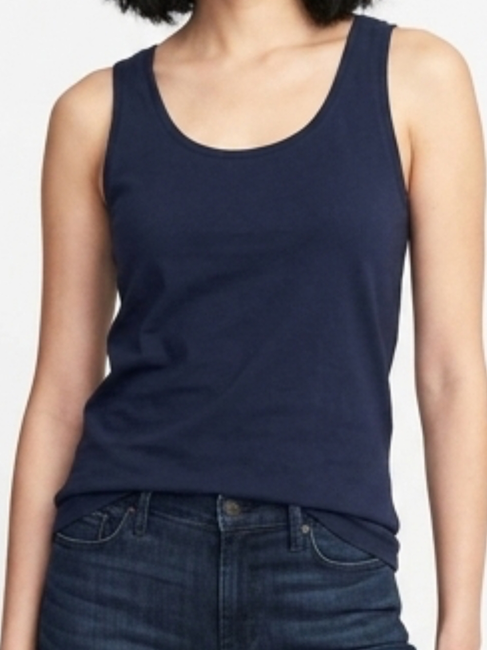 Old Navy Navy Scoop-Neck Cotton Tank Top